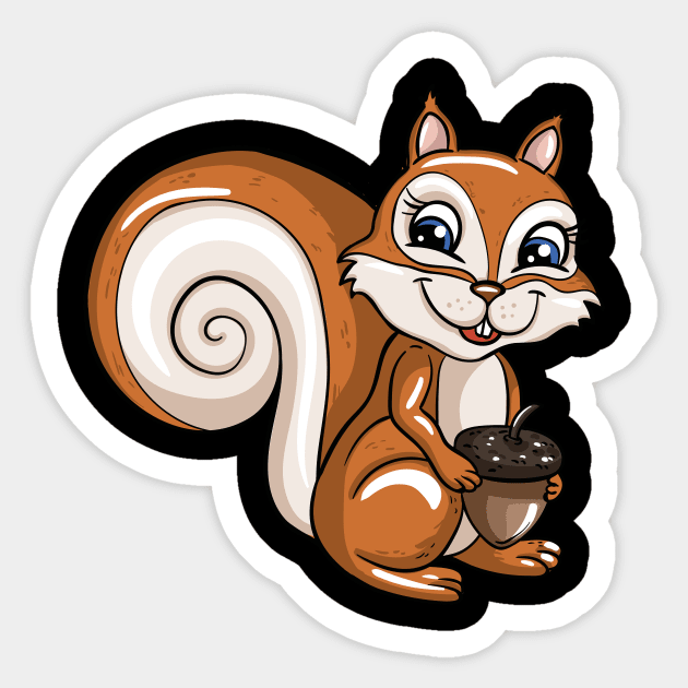 Squirrel Sticker by LetsBeginDesigns